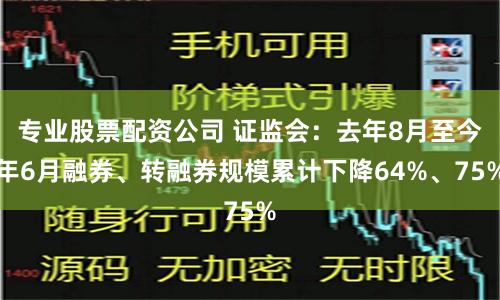 专业股票配资公司 证监会：去年8月至今年6月融券、转融券规模累计下降64%、75%